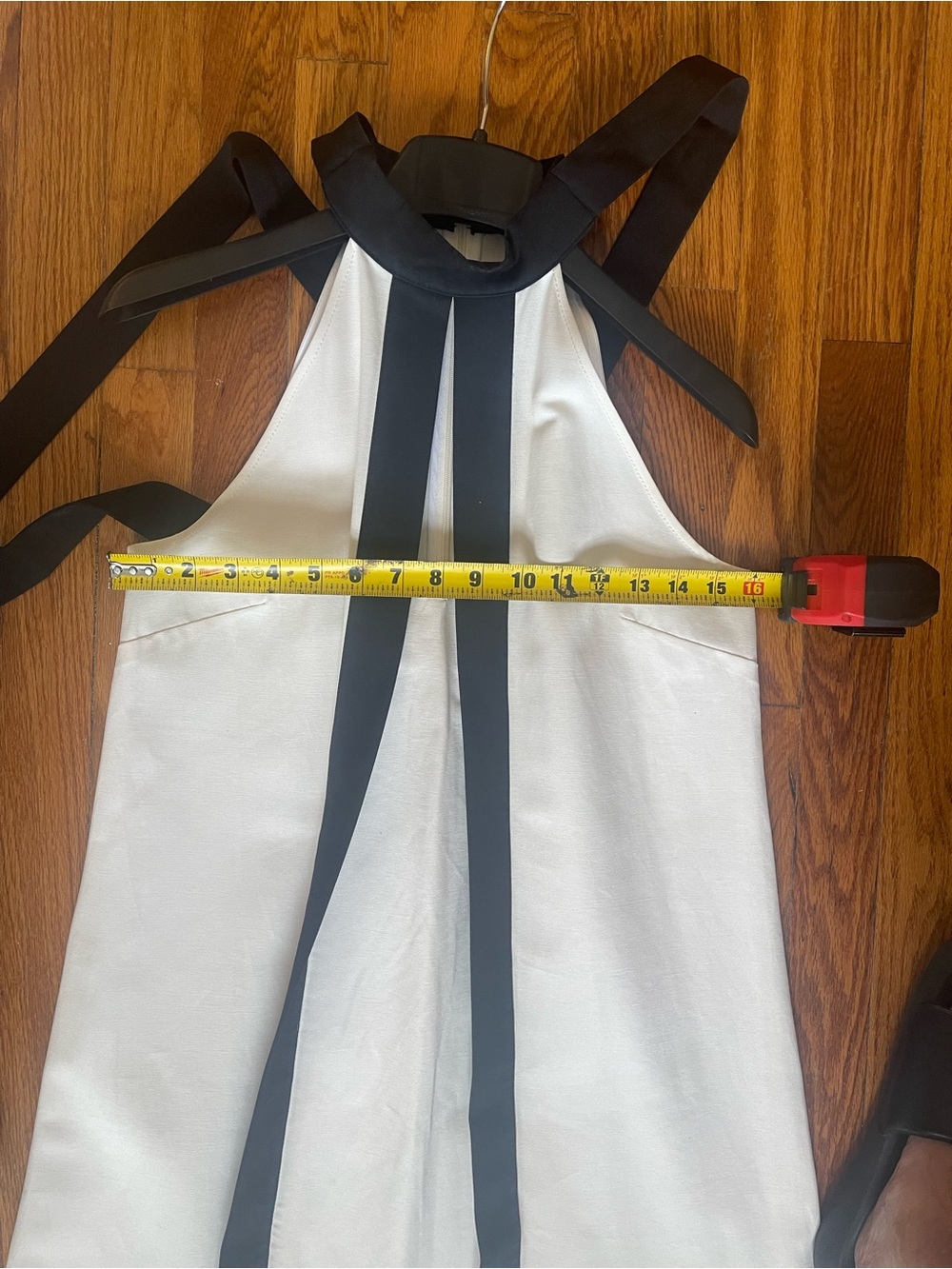 Staud Wright Halterneck Dress in Ecru and Black Size Small. Worn once. - Picture 13 of 15